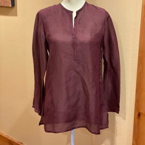 EILEEN FISHER LINEN SILK BLEND TOP, XS, like new!! Elegant Women's Top